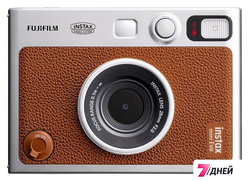 Фотоаппарат Fujifilm Instax Mini Evo (серебристый/коричневый) - Изображение №1 — Интернет-магазин 7 дней
