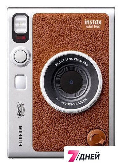 Фотоаппарат Fujifilm Instax Mini Evo (серебристый/коричневый) - Изображение №8 — Интернет-магазин 7 дней