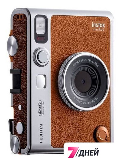 Фотоаппарат Fujifilm Instax Mini Evo (серебристый/коричневый) - Изображение №9 — Интернет-магазин 7 дней