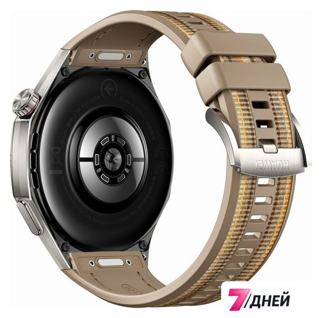 Умные часы Huawei Watch GT 6 Pro 46 мм (серебристый, с коричневым плетеным ремешком, международная версия) - Изображение №4 — Интернет-магазин 7 дней
