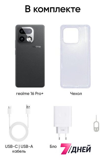 Телефон Realme 16 Pro+ 5G 12GB/512GB международная версия (серый) - Изображение №13 — Интернет-магазин 7 дней