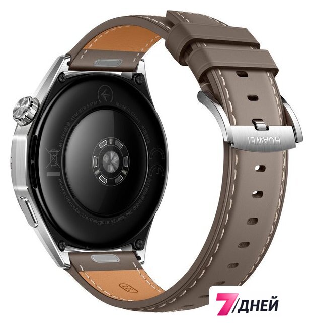 Умные часы Huawei Watch GT 6 46 мм (серебристый, с коричневым кожаным ремешком, международная версия) - Изображение №4 — Интернет-магазин 7 дней