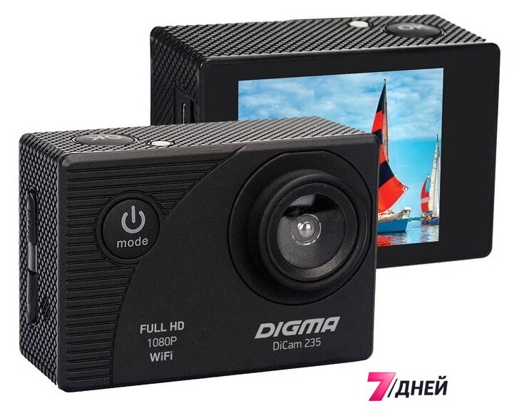 Экшен-камера Digma DiCam 235 (черный) - Изображение №5 — Интернет-магазин 7 дней
