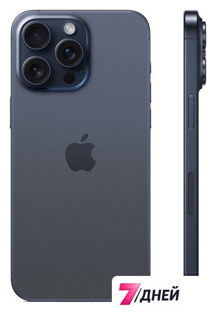 Телефон Apple iPhone 15 Pro Max eSIM 256GB (синий титан) - Изображение №2 — Интернет-магазин 7 дней