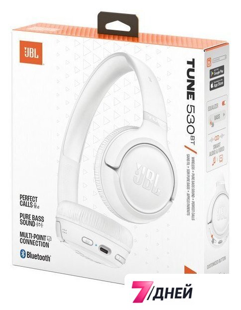 Наушники JBL Tune 530BT (белый) - Изображение №10 — Интернет-магазин 7 дней
