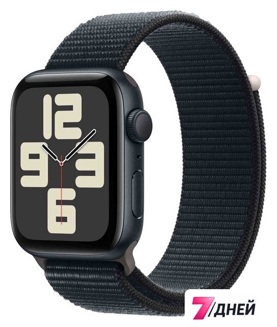 Умные часы Apple Watch SE 2 44 мм (алюминиевый корпус, полуночный/полуночный, нейлоновый ремешок) - Изображение №1 — Интернет-магазин 7 дней