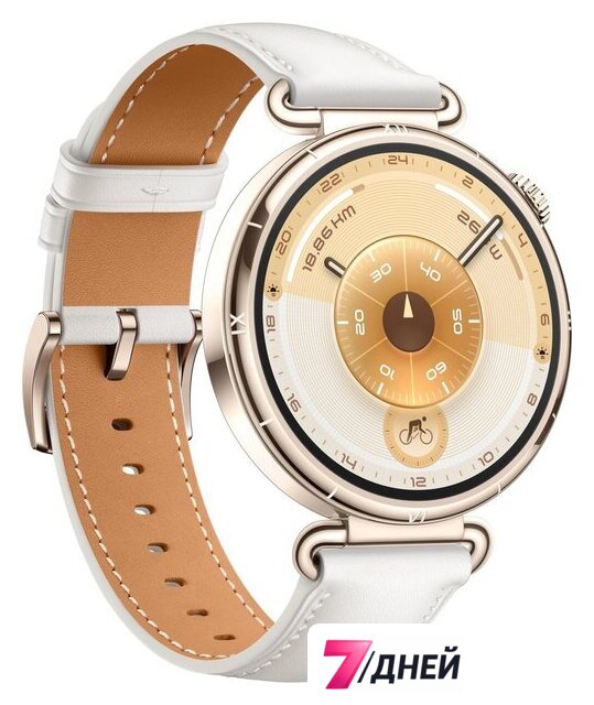 Умные часы Huawei Watch GT 6 41 мм (золотистый, с белым кожаным ремешком, международная версия) - Изображение №3 — Интернет-магазин 7 дней