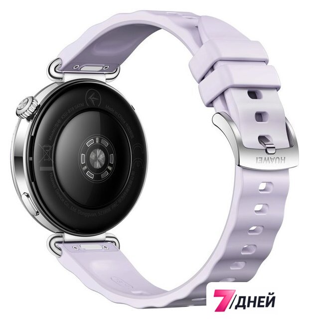 Умные часы Huawei Watch GT 6 41 мм (серебристый, с сиреневым силиконовым ремешком, международная версия) - Изображение №4 — Интернет-магазин 7 дней