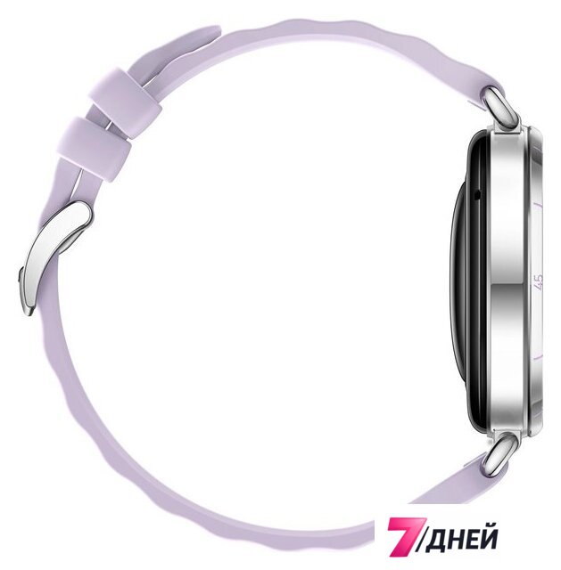 Умные часы Huawei Watch GT 6 41 мм (серебристый, с сиреневым силиконовым ремешком, международная версия) - Изображение №6 — Интернет-магазин 7 дней