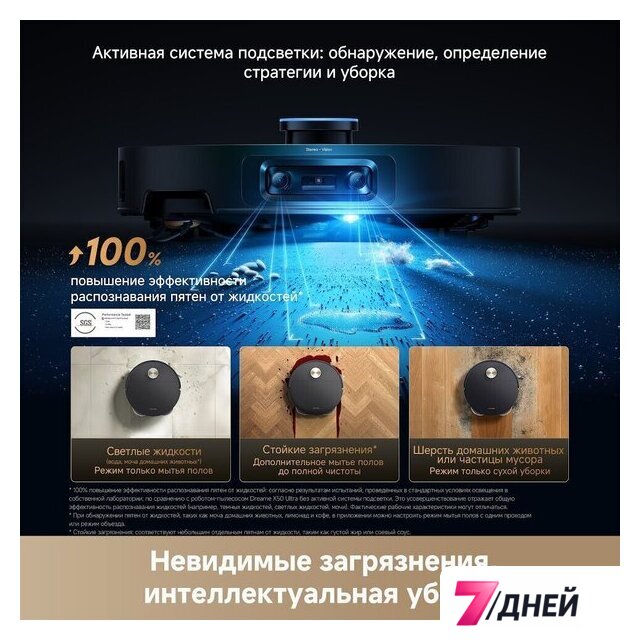 Робот-пылесос Dreame Robot Vacuum X60 Ultra Complete Black RLX87DE (евровилка, черный) - Изображение №24 — Интернет-магазин 7 дней