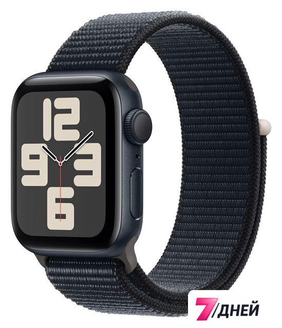 Умные часы Apple Watch SE 2 40 мм (алюминиевый корпус, полуночный/полуночный, нейлоновый ремешок) - Изображение №1 — Интернет-магазин 7 дней