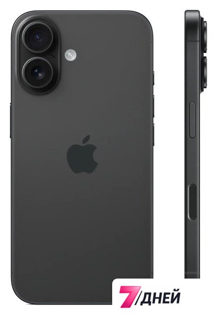 Телефон Apple iPhone 16 Dual eSim 128GB (черный) - Изображение №2 — Интернет-магазин 7 дней