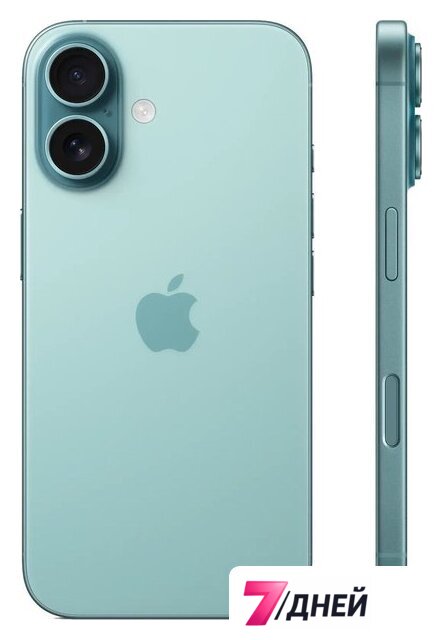 Телефон Apple iPhone 16 Dual eSim 128GB (бирюзовый) - Изображение №2 — Интернет-магазин 7 дней