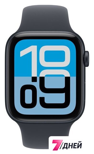 Умные часы Apple Watch SE 3 44 мм (алюминиевый корпус, полуночный/полуночный, спортивный силиконовый ремешок M/L) - Изображение №2 — Интернет-магазин 7 дней