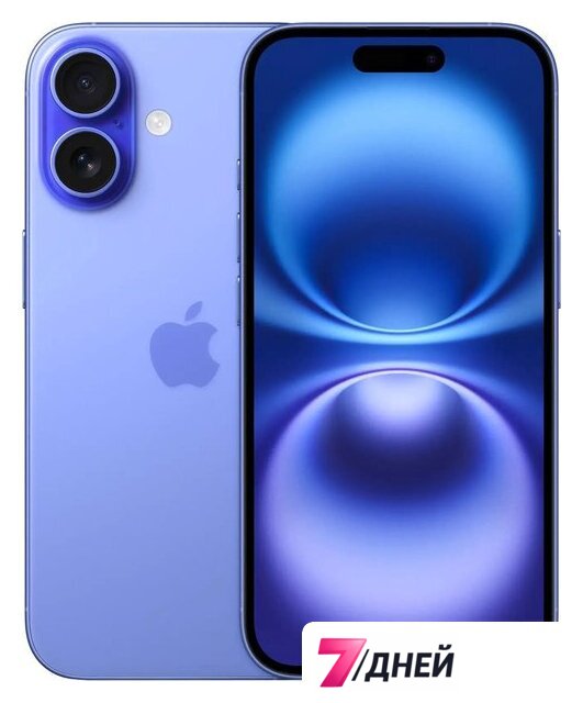 Телефон Apple iPhone 16 Dual eSim 128GB (ультрамарин) - Изображение №1 — Интернет-магазин 7 дней