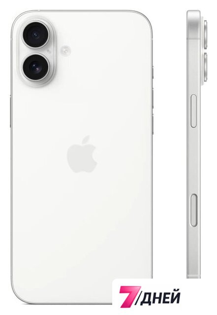 Телефон Apple iPhone 16 Plus Dual eSim 512GB (белый) - Изображение №2 — Интернет-магазин 7 дней