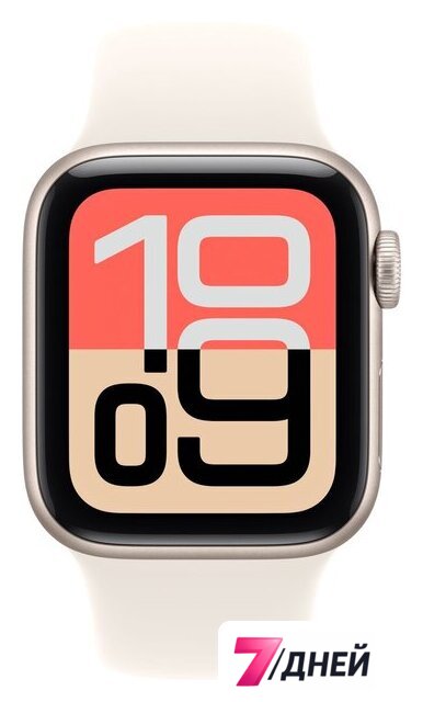 Умные часы Apple Watch SE 3 40 мм (алюминиевый корпус, звездный свет/звездный свет, спортивный силиконовый ремешок M/L) - Изображение №2 — Интернет-магазин 7 дней