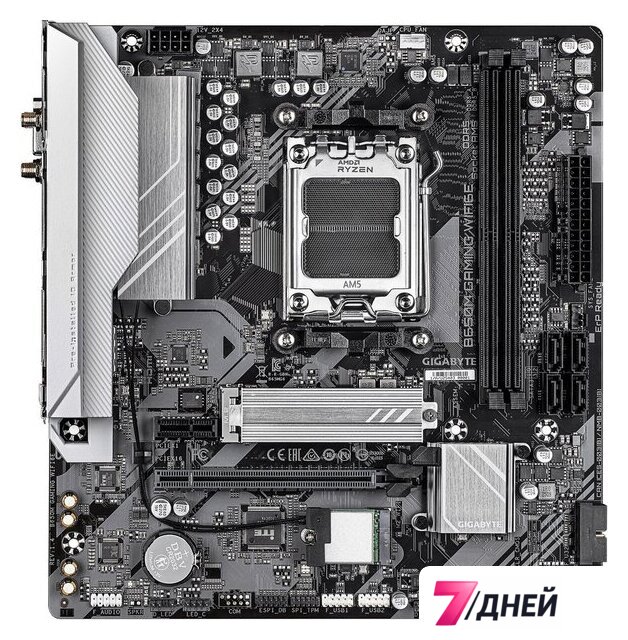 Материнская плата Gigabyte B650M Gaming WiFi6E (rev. 1.4) - Изображение №1 — Интернет-магазин 7 дней
