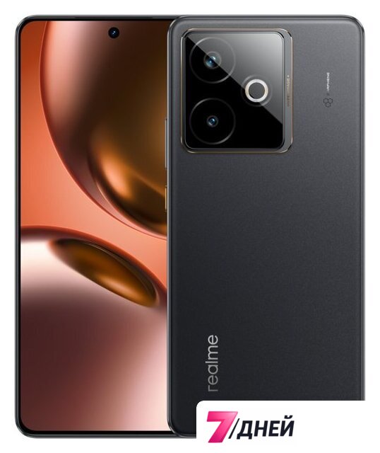 Телефон Realme GT7 T RMX5085 12GB/256GB международная версия (ледяной черный) - Изображение №1 — Интернет-магазин 7 дней