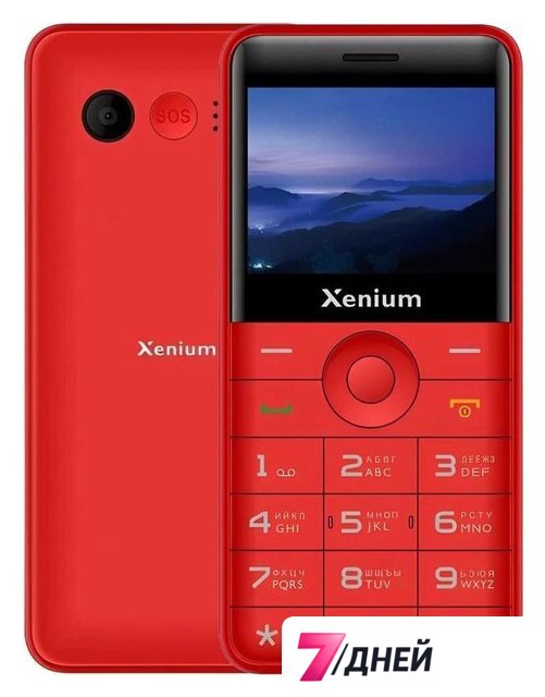 Кнопочный телефон Xenium X700 (красный) - Изображение №1 — Интернет-магазин 7 дней