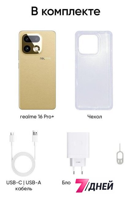 Телефон Realme 16 Pro+ 5G 8GB/256GB международная версия (бежевый) - Изображение №14 — Интернет-магазин 7 дней