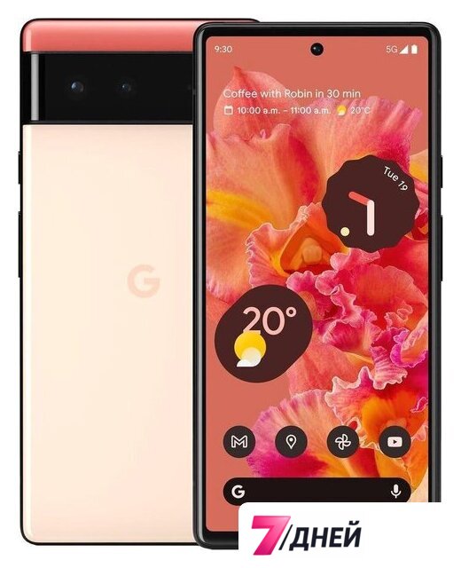 Телефон Google Pixel 6 8GB/128GB (коралловый) - Изображение №1 — Интернет-магазин 7 дней