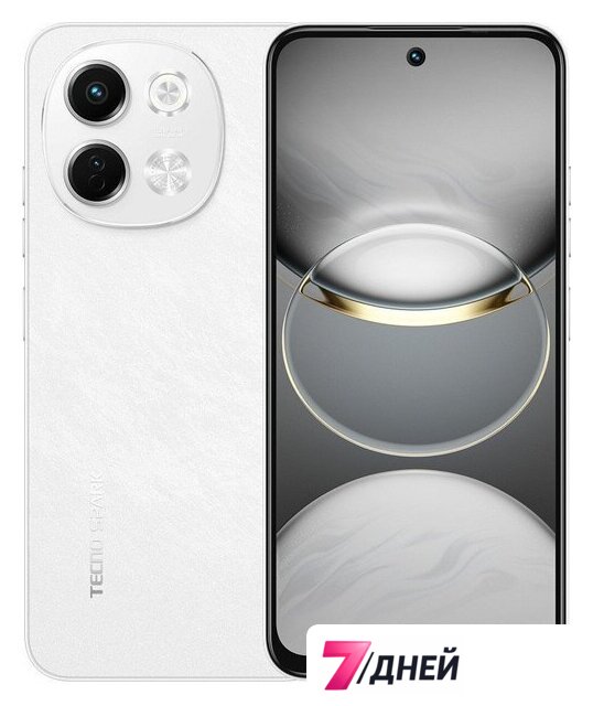 Телефон Tecno Spark 30 5G 6GB/128GB (белый) - Изображение №1 — Интернет-магазин 7 дней