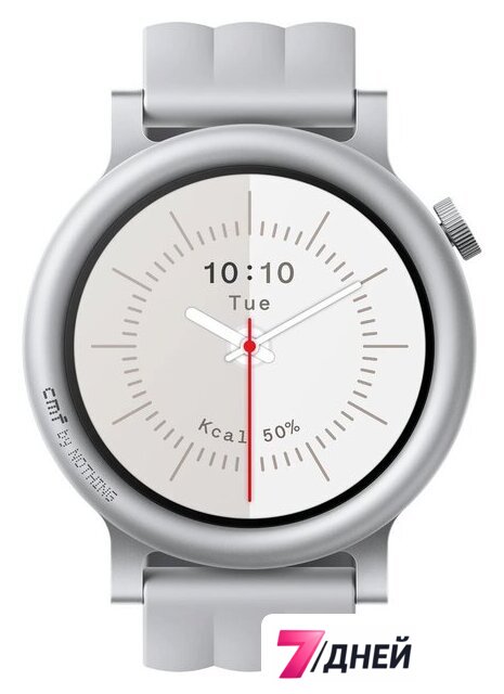 Умные часы CMF Watch 3 Pro (светло-серый, серый силиконовый ремешок) - Изображение №1 — Интернет-магазин 7 дней