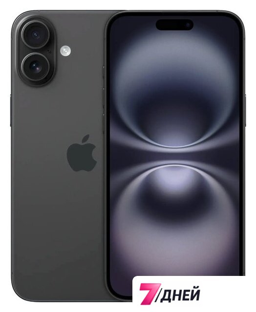 Телефон Apple iPhone 16 Plus Dual eSim 128GB (черный) - Изображение №1 — Интернет-магазин 7 дней