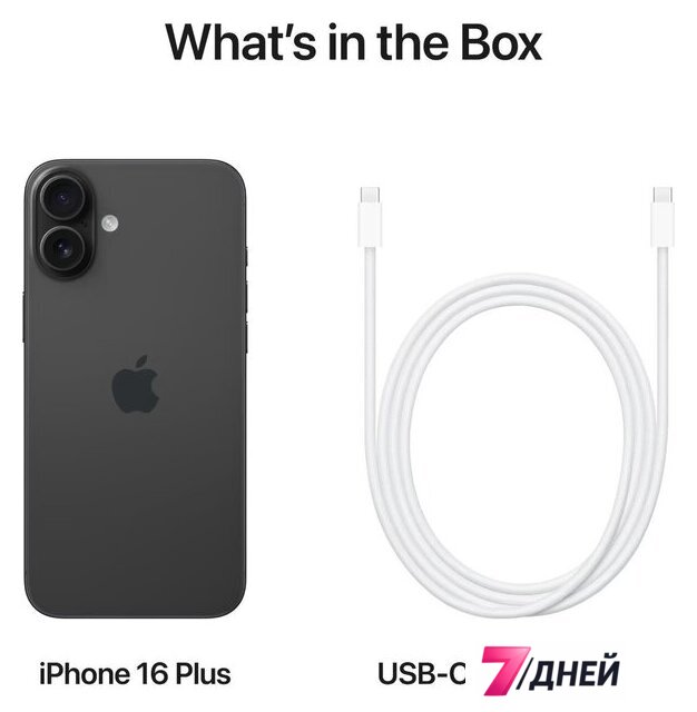 Телефон Apple iPhone 16 Plus Dual eSim 128GB (черный) - Изображение №5 — Интернет-магазин 7 дней
