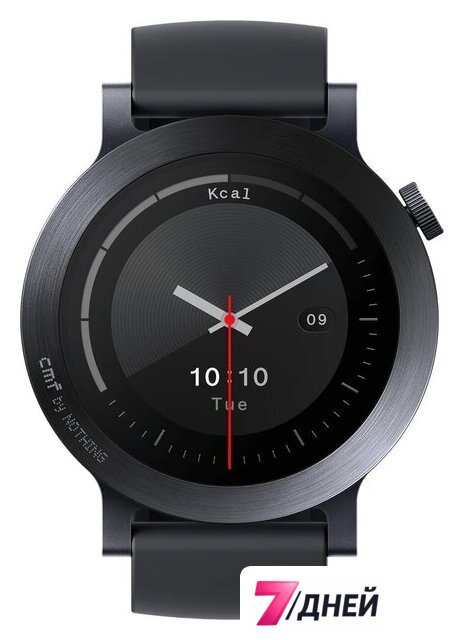 Умные часы CMF Watch 3 Pro (темно-серый, черный силиконовый ремешок) - Изображение №1 — Интернет-магазин 7 дней