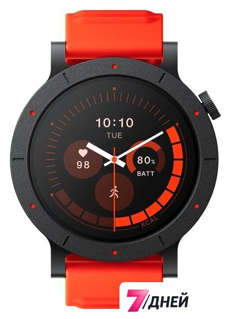 Умные часы CMF Watch 3 Pro (черный, оранжевый силиконовый ремешок) - Изображение №1 — Интернет-магазин 7 дней