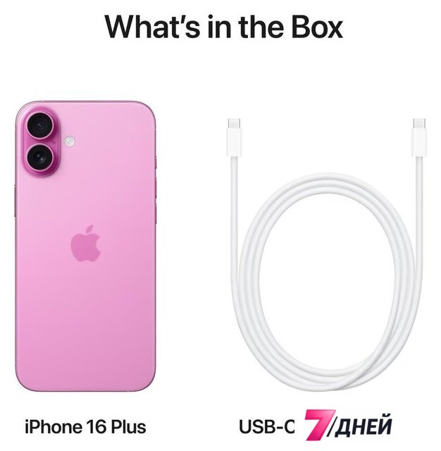 Телефон Apple iPhone 16 Plus Dual eSim 128GB (розовый) - Изображение №5 — Интернет-магазин 7 дней