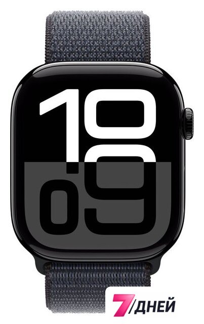 Умные часы Apple Watch Series 10 46 мм (алюминиевый корпус, черный/темно-серый, нейлоновый ремешок) - Изображение №2 — Интернет-магазин 7 дней