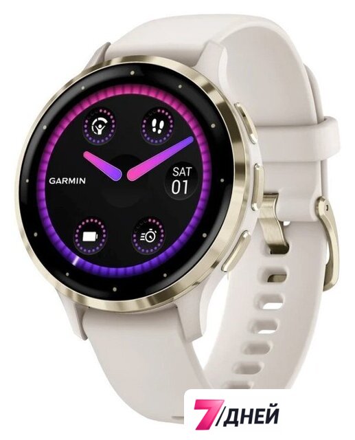 Умные часы Garmin Venu 3S (слоновая кость, с силиконовым ремешком) - Изображение №1 — Интернет-магазин 7 дней