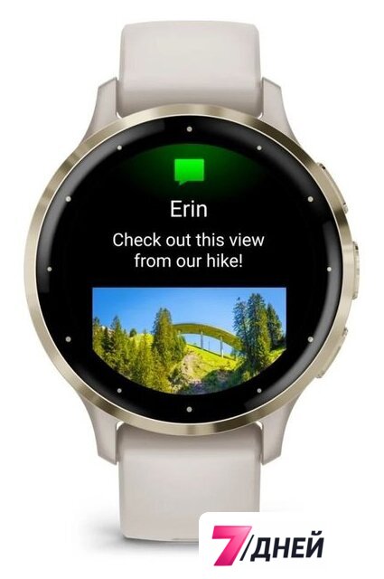 Умные часы Garmin Venu 3S (слоновая кость, с силиконовым ремешком) - Изображение №5 — Интернет-магазин 7 дней