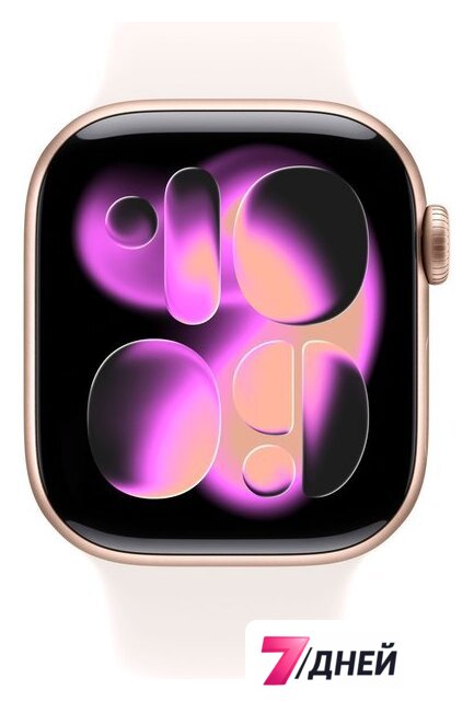 Умные часы Apple Watch Series 11 42 мм (алюминиевый корпус, розовое золото/легкие румяна, спортивный силиконовый ремешок S/M) - Изображение №2 — Интернет-магазин 7 дней