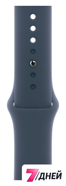 Умные часы Apple Watch Series 9 45 мм (алюминиевый корпус, серебристый/грозовой синий, спортивный силиконовый ремешок S/M) - Изображение №3 — Интернет-магазин 7 дней