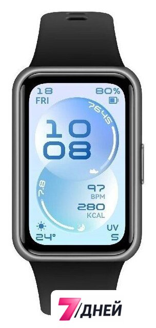 Фитнес-браслет Huawei Band 11 (черный полимерный корпус, с черным силиконовым ремешком, международная версия) - Изображение №2 — Интернет-магазин 7 дней