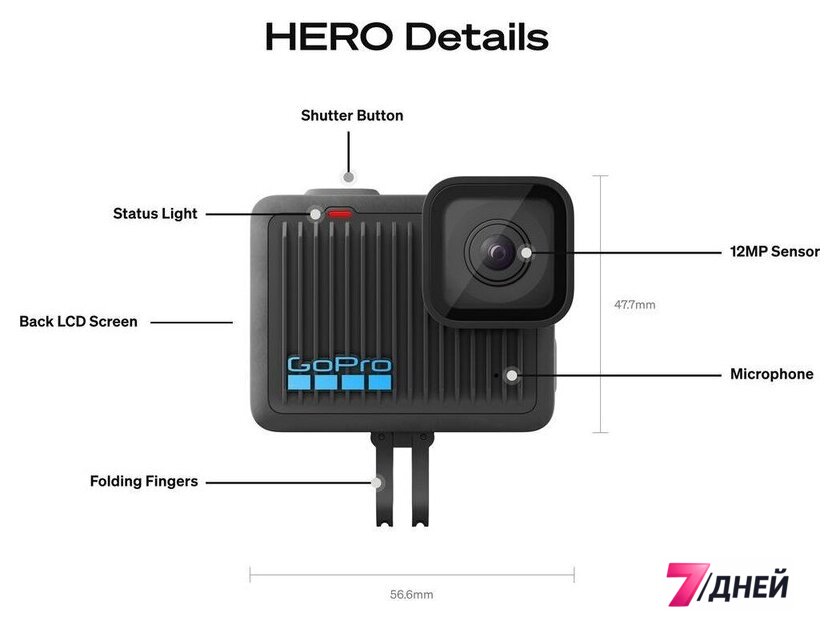 Экшен-камера GoPro HERO Compact 4K - Изображение №7 — Интернет-магазин 7 дней