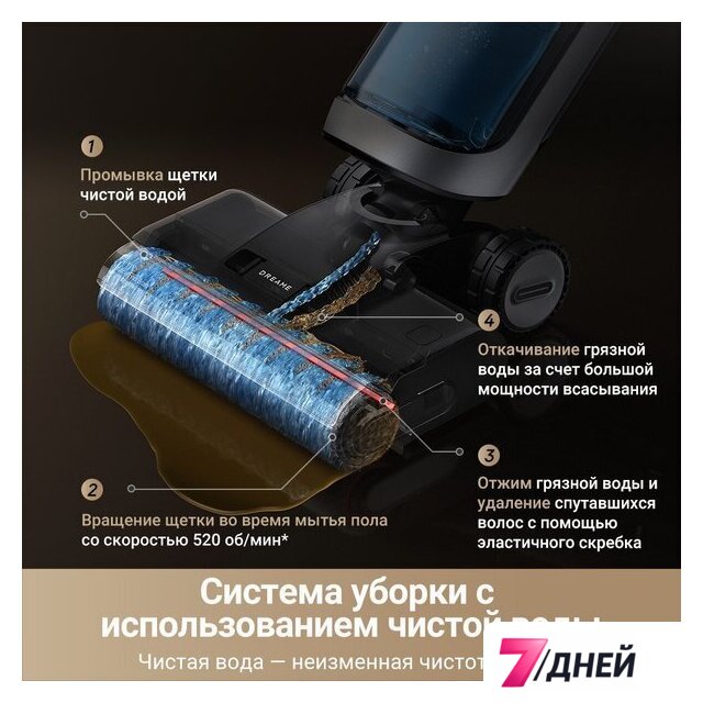 Пылесос Dreame H14 Dual Wet and Dry Vacuum (международная версия) - Изображение №13 — Интернет-магазин 7 дней