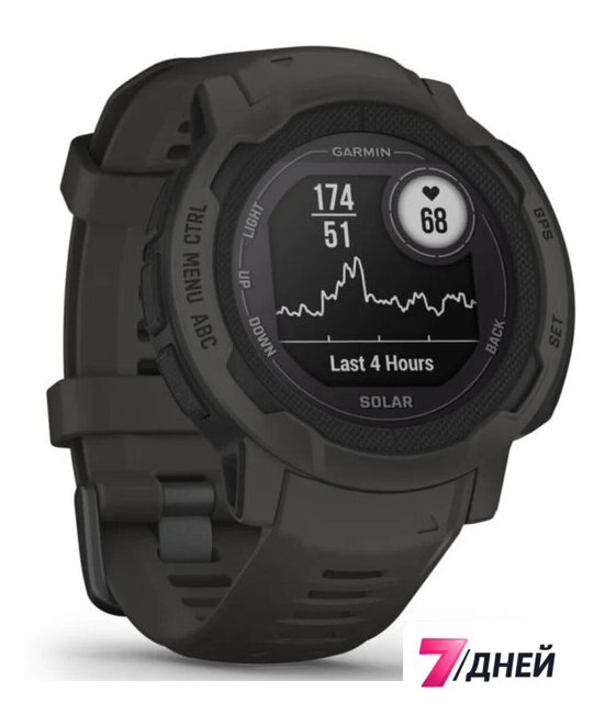Умные часы Garmin Instinct 2 Solar (черный) - Изображение №3 — Интернет-магазин 7 дней