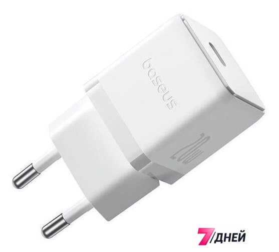 Сетевое зарядное Baseus Palm Fast Charger 1C 20W EU P10111602213-00 (белый) - Изображение №1 — Интернет-магазин 7 дней
