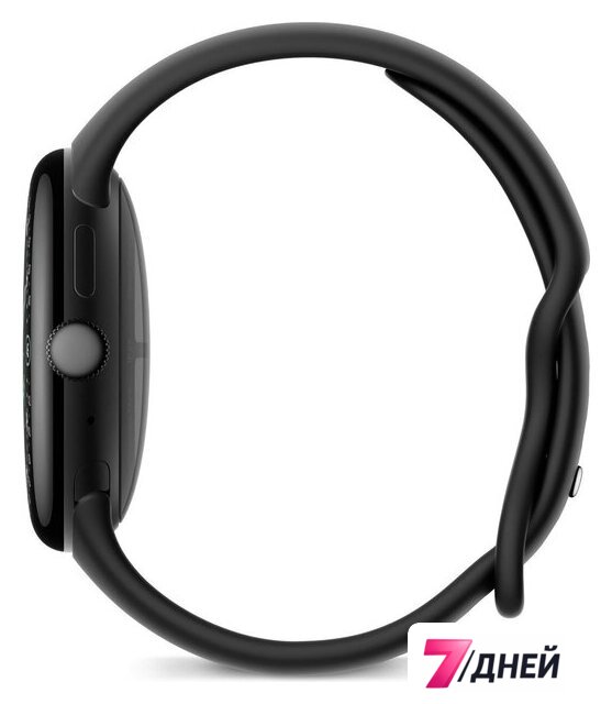 Умные часы Google Pixel Watch 4 LTE 45 мм (черный матовый/обсидиан, спортивный силиконовый ремешок) - Изображение №3 — Интернет-магазин 7 дней