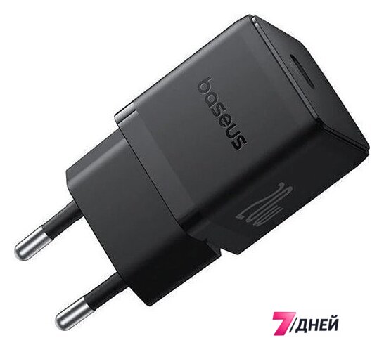 Сетевое зарядное Baseus Palm Fast Charger 1C 20W EU P10111602113-00 (черный) - Изображение №1 — Интернет-магазин 7 дней