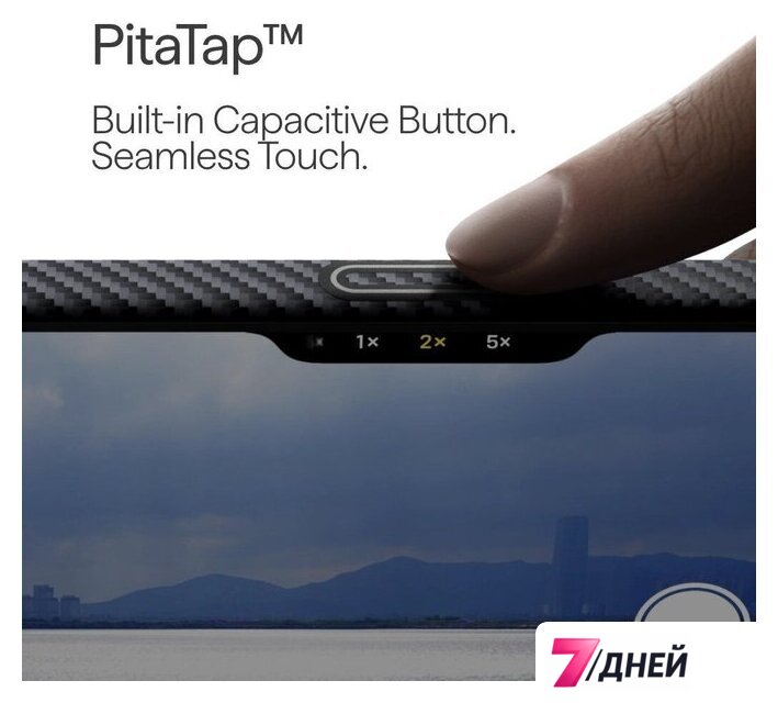 Чехол для телефона Pitaka Ultra-Slim для iPhone 17 (600D Black/Grey Twill) - Изображение №3 — Интернет-магазин 7 дней