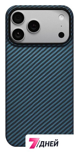 Чехол для телефона Pitaka Ultra-Slim для iPhone 17 Pro Max (1500D Black/Blue Twill) - Изображение №1 — Интернет-магазин 7 дней