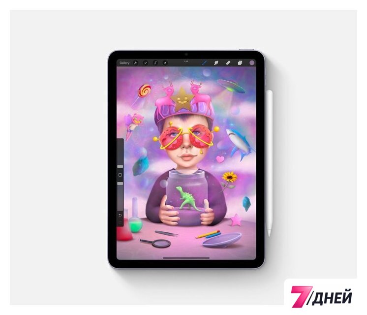 Планшет Apple iPad Air 2022 64GB MME23 (фиолетовый) - Изображение №5 — Интернет-магазин 7 дней