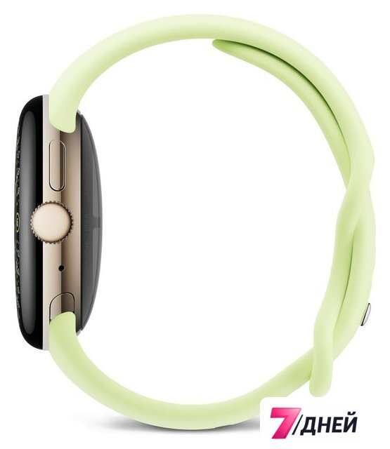 Умные часы Google Pixel Watch 4 41 мм (глянцевый золотистый/лемонграсс, спортивный силиконовый ремешок) - Изображение №4 — Интернет-магазин 7 дней