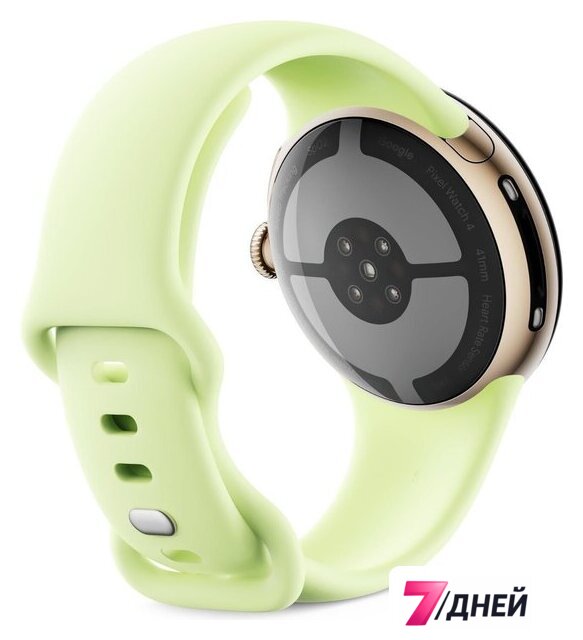 Умные часы Google Pixel Watch 4 41 мм (глянцевый золотистый/лемонграсс, спортивный силиконовый ремешок) - Изображение №5 — Интернет-магазин 7 дней